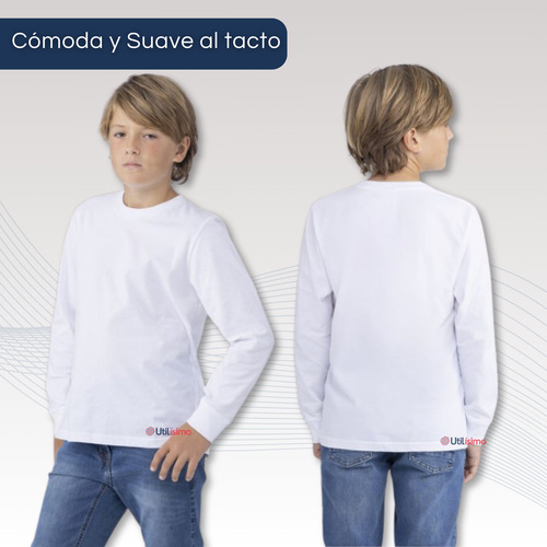Pack 6 Camiseta Algodón Primera Capa Invierno Niño