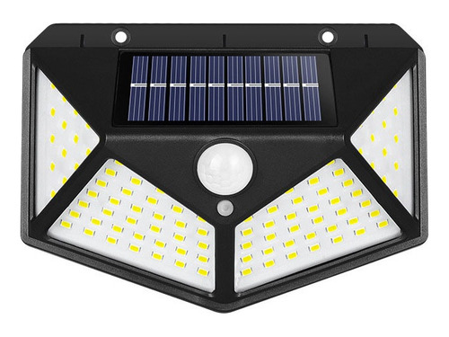 Luz Solar Exterior Focos Solar 100 Led Sensor Humano