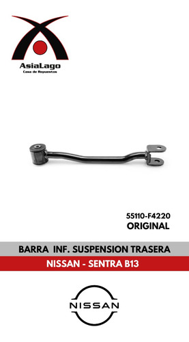 Barra Inferior Trasera Nissan Sentra B13