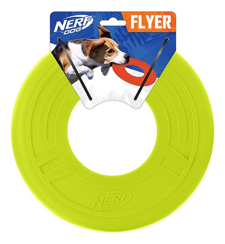 Frisbee O Flyer De Goma Para Perro Nerf - Amarillo Neon