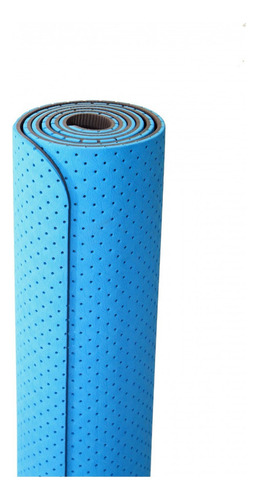 Tapete Para Yoga E Pilates Cor Azul