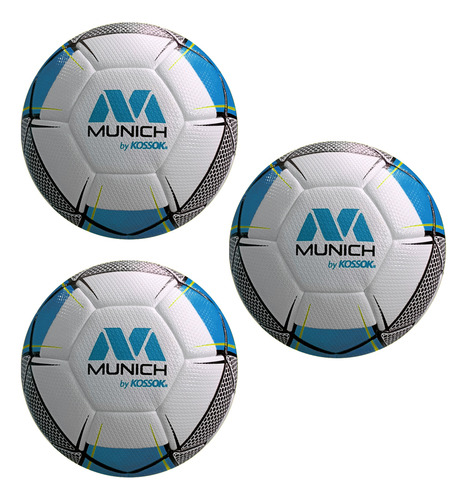 Pelota Munich Rixter Futsal Termosellada Medio Pique X3 Color Celeste