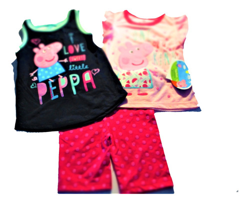 Conjunto 3pc Niña 2 Camisetas Y Short T-2t ...