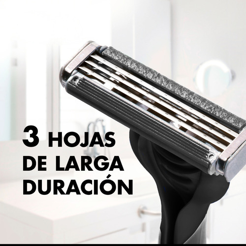 Máquina De Afeitar Gillette Prestobarba 3 Carbón Activado 4u