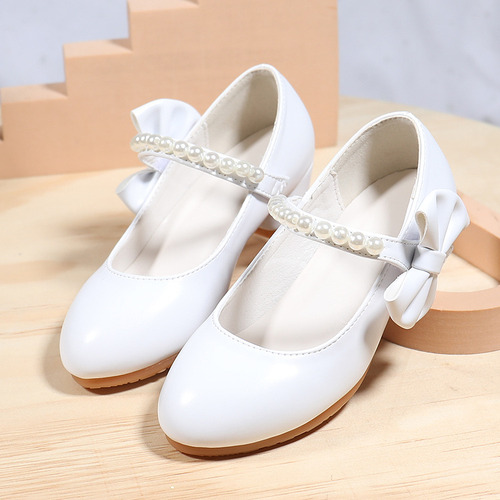 Zapatos De Tacón Alto Estilo Princesa Para Niñas Con Nudo De