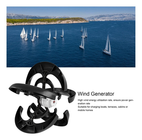 Luqeeg P/ Kit Generador Turbina Eólica 5 Cuchillas 1200w