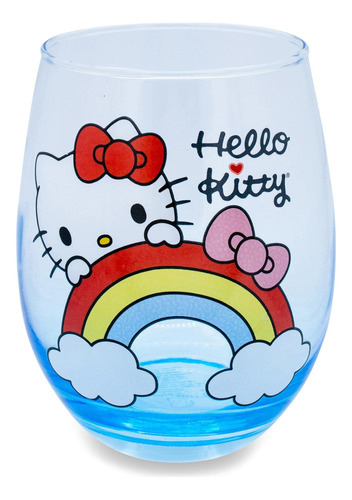 Toynk Sanrio Hello Kitty Rainbow Peek - Copa De Vino Sin Tal