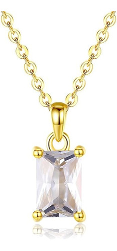 S925 Sterling Silver Birthstone Women Necklaces 18k Gold Pl