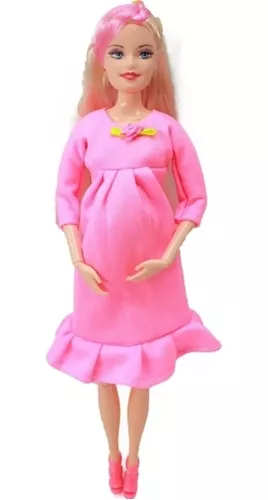 Boneca barbie gravida com bebe