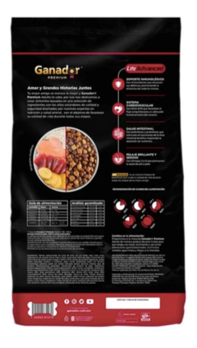 Alimento Ganador Premium para perro adulto de raza mediana y grande en bolsa de 20kg