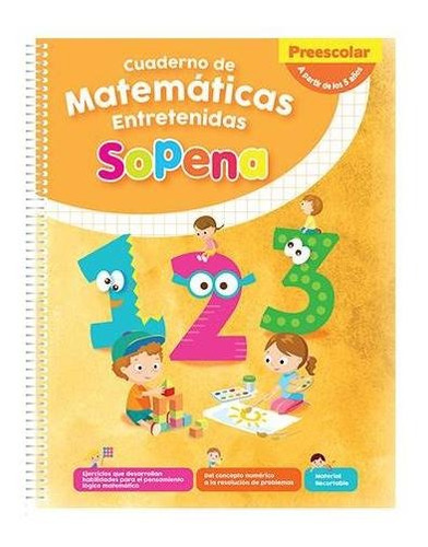 Imagen 1 de 1 de Matematicas Entretenidas Sopena Desde 5 Años Kinder