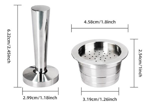 Cápsula De Café Recargable, Accesorio De Acero Inoxidable