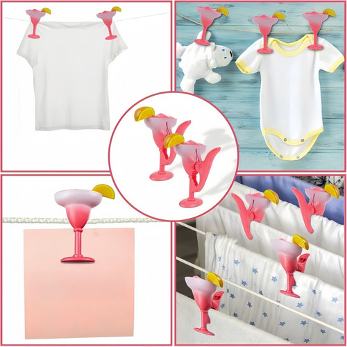 4 Clips De Playa Decorativos Con Forma De Botella