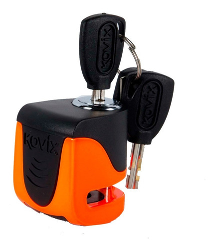 Candado De Disco Moto Kovix Ks6 5.5mm Con Cuerda+ Alarma Color Naranja
