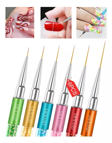 9pcs Pinceles Para Uñas Liner Acrilico Uñas Acrilicas Gel