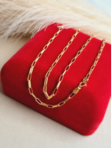 Corrente Cartier Alongado 3mm - 55cm Ouro 18k Envio Imediato