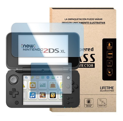 Cristal Templado Para Nintendo 2ds Xl Protector Pantalla