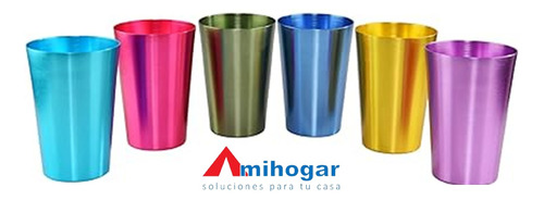 Juego De 4 Vasos De Aluminio (colores)