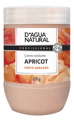 Creme Esfoliante Forte Abrasão Apricot 650g Dágua Natural