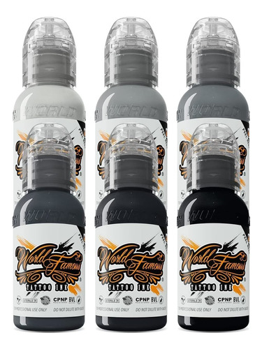 World Famous Tattoo Ink - Poch Monochromatic Tattoo Kit Of 6