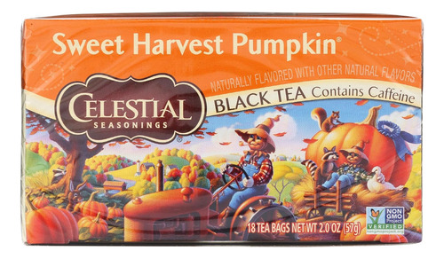 Celestial Seasonings, Tea Sweet Harvest Calabaza, 18 Unidade