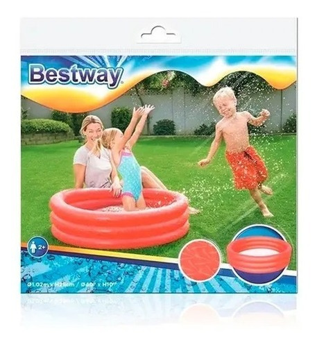 Pileta Inflable Redonda Tres Anillos 102 X25cm Bestway 