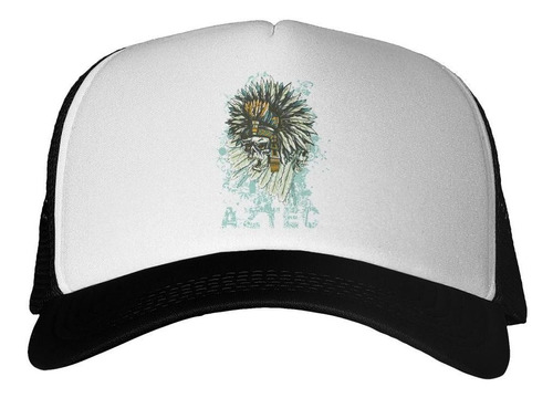 Gorra Aztec Skull Calavera Con Plumas