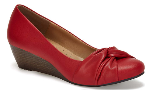 Zapato Flat Andrea Casual Para Dama Rojo