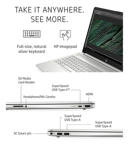 Notebook 15-dy2021nr 15.6" plateado 8GB de Ram - 256GB SSD - Intel Core i5