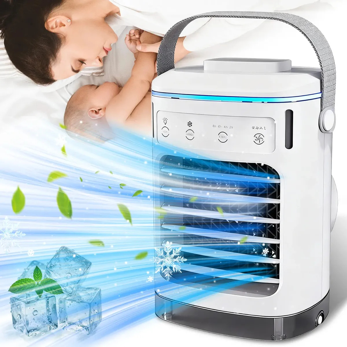 Climatizador Portátil SoulFox con Humidificador y Nebulizador para Oficina y Casa