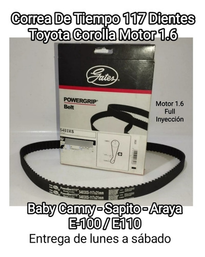 Correa De Tiempo Toyota Corolla 1.6 117d Baby Camry -sapito