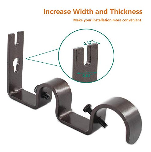 Soporte Doble Ajustable Para Barra De Cortina Con Ganchos