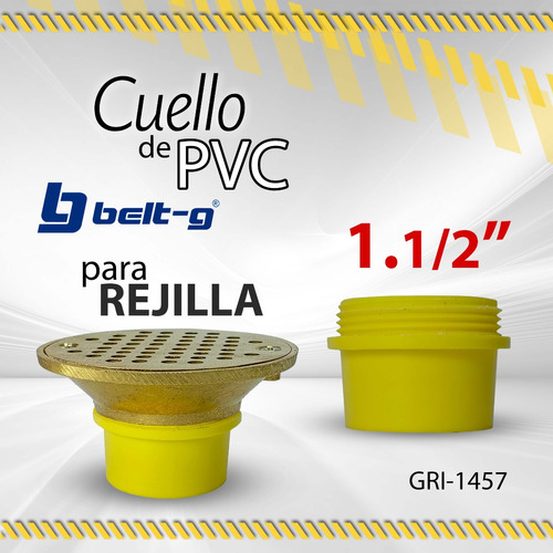 Cuello De Pvc Para Rejilla 1.1/2  Belt-g Gri-1457  / 10358