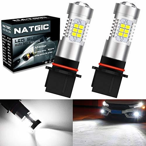 Natgic Auto Led Bombilla 2pcs P13w Drl Niebla De Reemplazo D