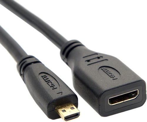 Cable De Extension Micro Hdmi A Mini Hdmi, 10cm/negro