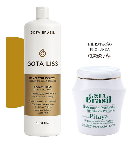 Progressiva Orgânica 1l C Máscara Desmaia Fios De Pitaya 1kg