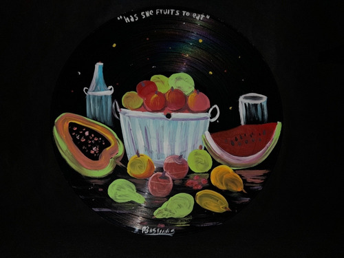 Frutas Pintura Oleo Arte Exclusivo Vinyl Original Decoración