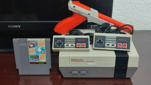 Consola Nintendo Nes 1985 Completo Con Mario Bros Duck Hunt 