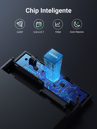 Ugreen Carcasa De Disco Duro Externo Para Discos Sata 2.5 Y
