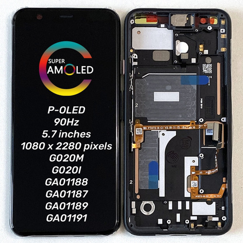 Zc Compatible Pantalla Oeld Con Marco Para Google Pixel 4