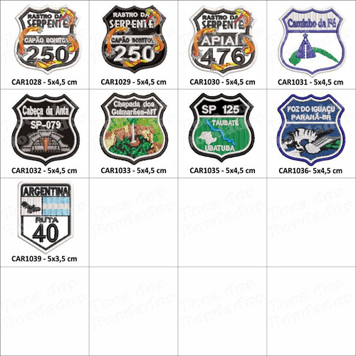 Kit C/ 15 Pçs Patch Bordado Motociclista Motorcycles Moto