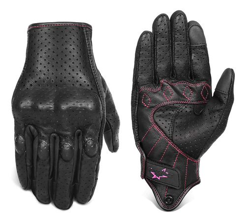 Guantes Completos De Motocicleta Para Mujer, Con Nudillos R.