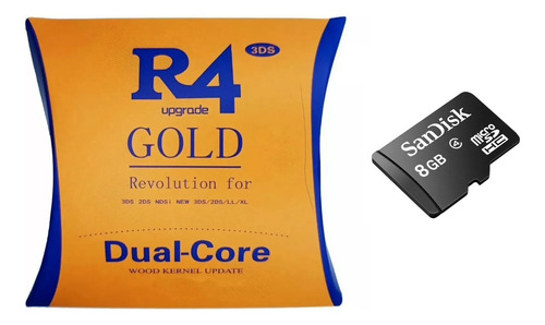 R4 Gold Pro 2019 Com 8gb (nintendo Ds/2ds/3ds)