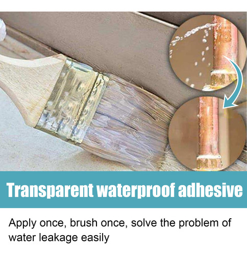 Agente De Fugas De Baño Adhesivo Transparente Invisible Migh