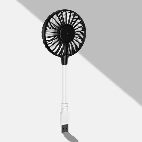Ventilador Usb Portátil Con Cuello Negro 28x8x2,8cm