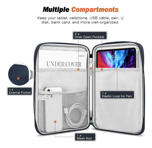 Moko Funda P/ Tableta De 9-11 Pulgadas Índigo.