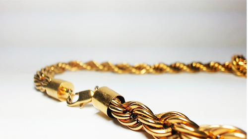 Cordão De 18k Inoxidável Banhada A Ouro