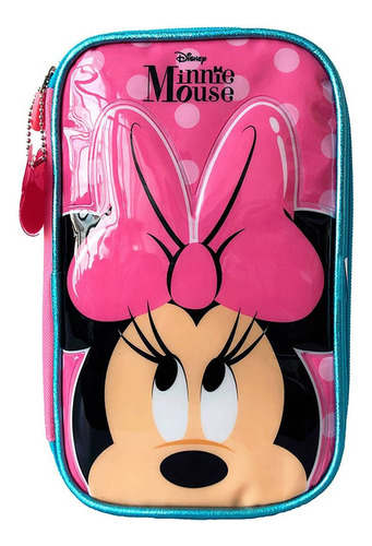 Cartuchera Escolar Infantil Tipo Libro Minnie Pink Bow