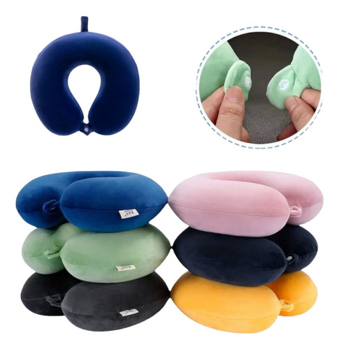 Almohada De Viaje Apoya Cabezas Auto Avion Almohadon Colores