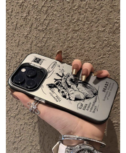 Funda Colorida Xr - Heart Sketch Para iPhone 14 Pro Max